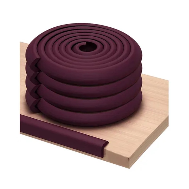 BabyPro Lab Tested Certified Soft Cushioned 6.4ft Long Edge Guards with Strong 3M Tape for Covering Sharp EdgesSet of 4 - Brown