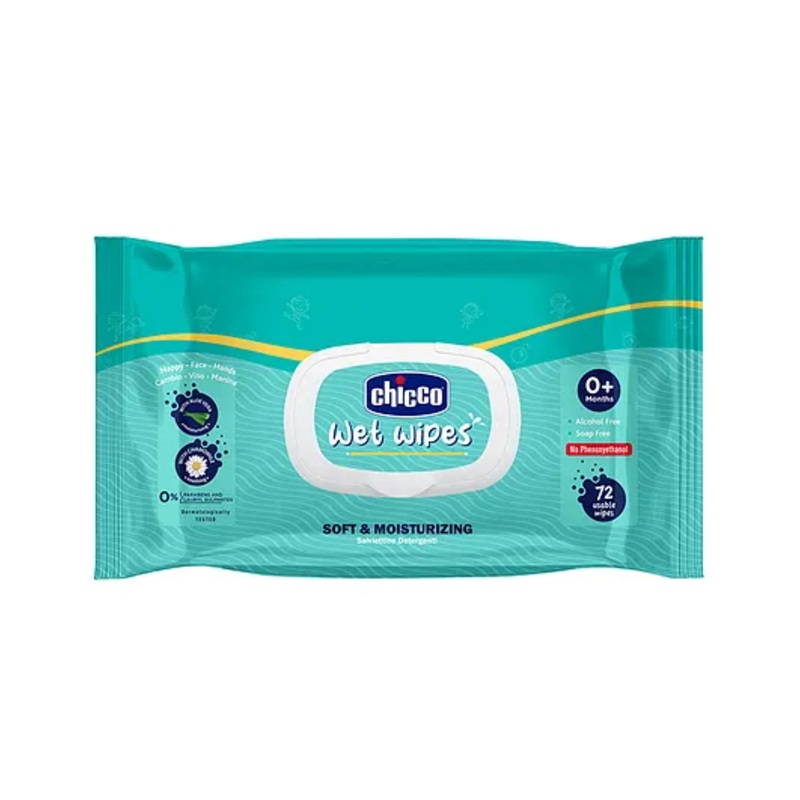 Chicco Wet Wipes with Fliptop - 72 Wipes