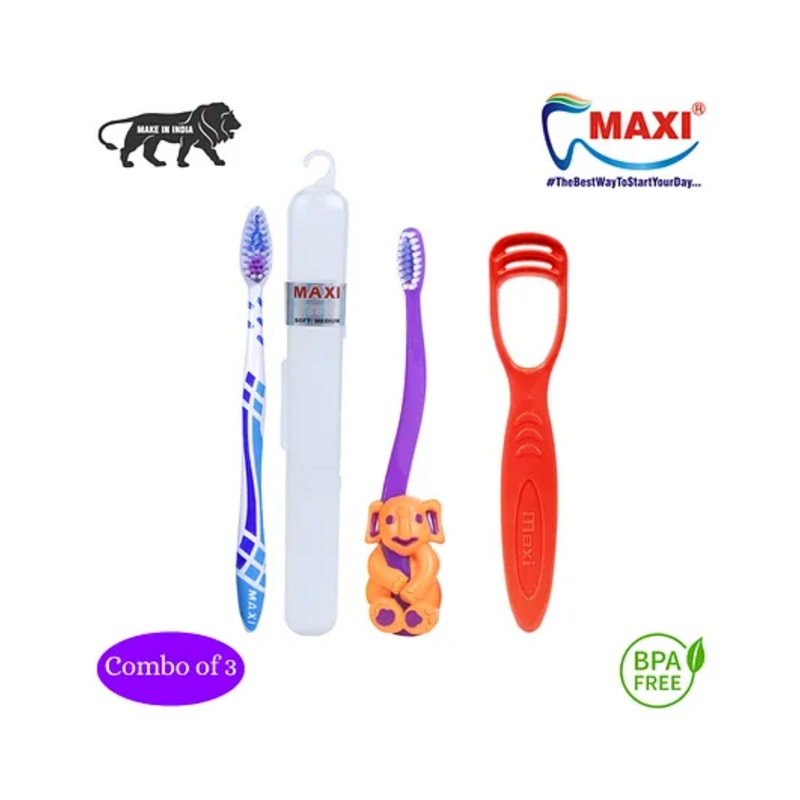 MAXI Mommy & Baby Oral Care Combo Pack of 3 - Multicolor