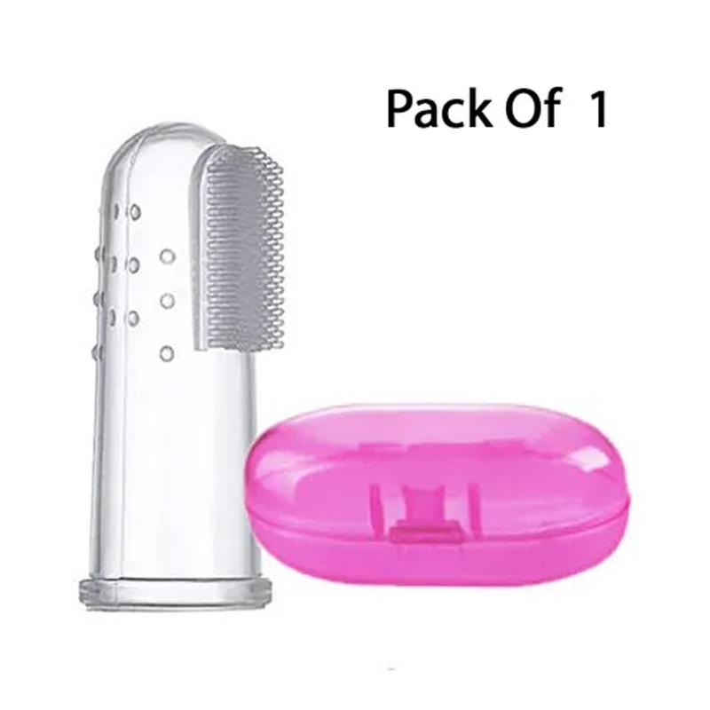 Mihar Essentials Silicone Finger Tooth Brush with Carry Case(Color May Vary)