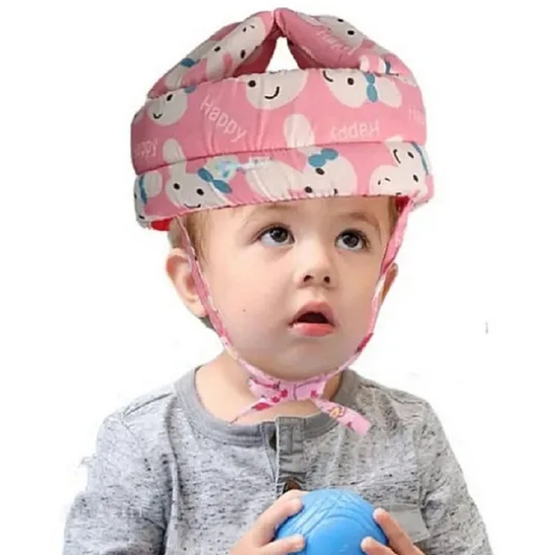 numum Baby Helmet Baby Head Protector Helmet - Pink Smiley Helmet (color and design may vary)