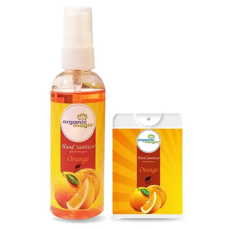 Organic Magic Hand Sanitizer Orange - 100 ml & 18 ml