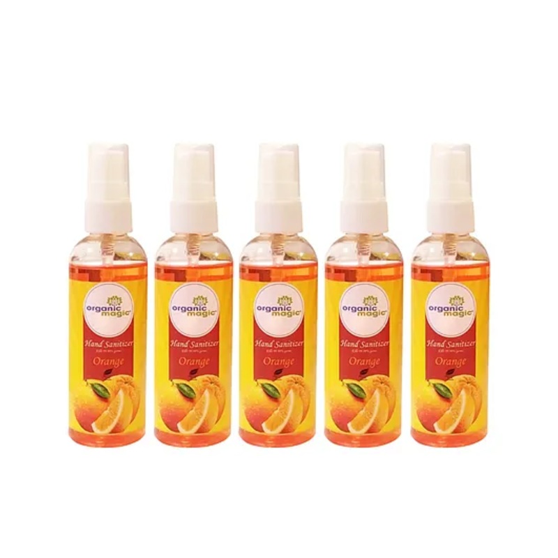 Organic Magic Hand Sanitizer Orange Pack of 5 - 100 ml Each