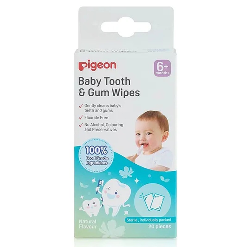 Pigeon Baby Tooth and Gum Wipes Pack of 20 - Natural Flavour