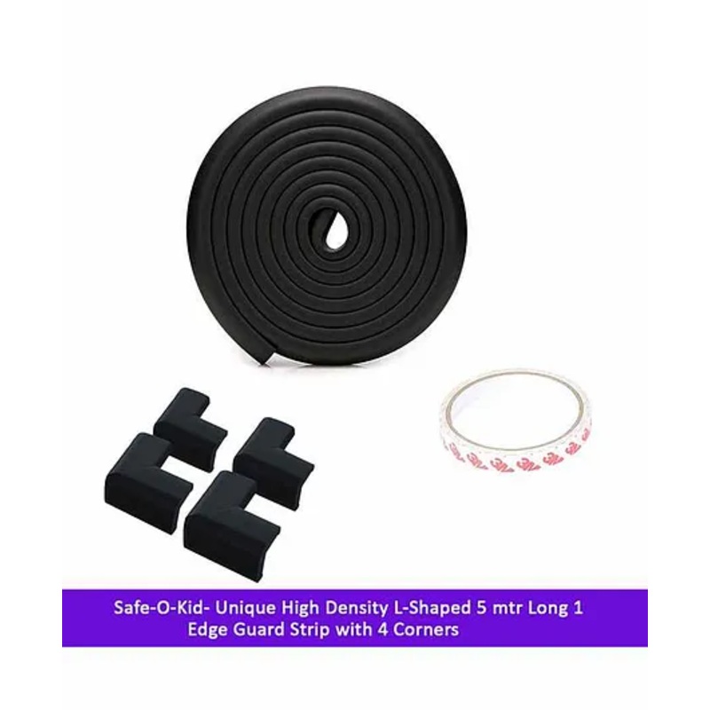 Safe-O-Kid 5 Meter Edge Guard Strip with 4 Corners - Black