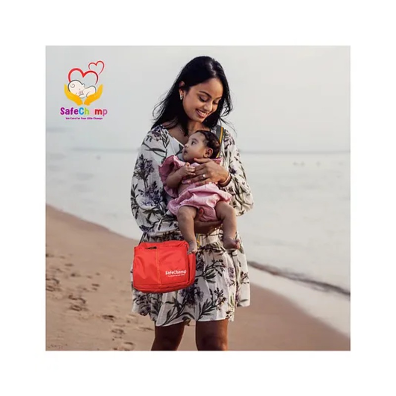 SafeChamp Amore Multipurpose Diaper Bag Cum Sling Mother Diaper Bag For Short Use  - Red