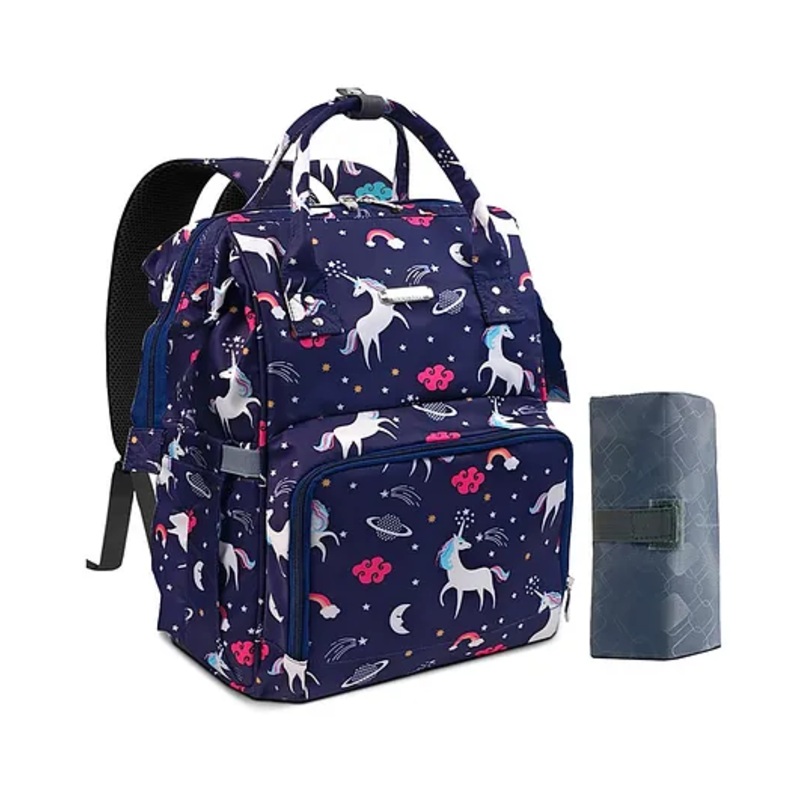 StarAndDaisy baby diaper Bag, Travel with multiple pockets, 26 liter Enhanced Capacity, Baby Bags for Mom with 3 double insulated pockets - Navy Blue