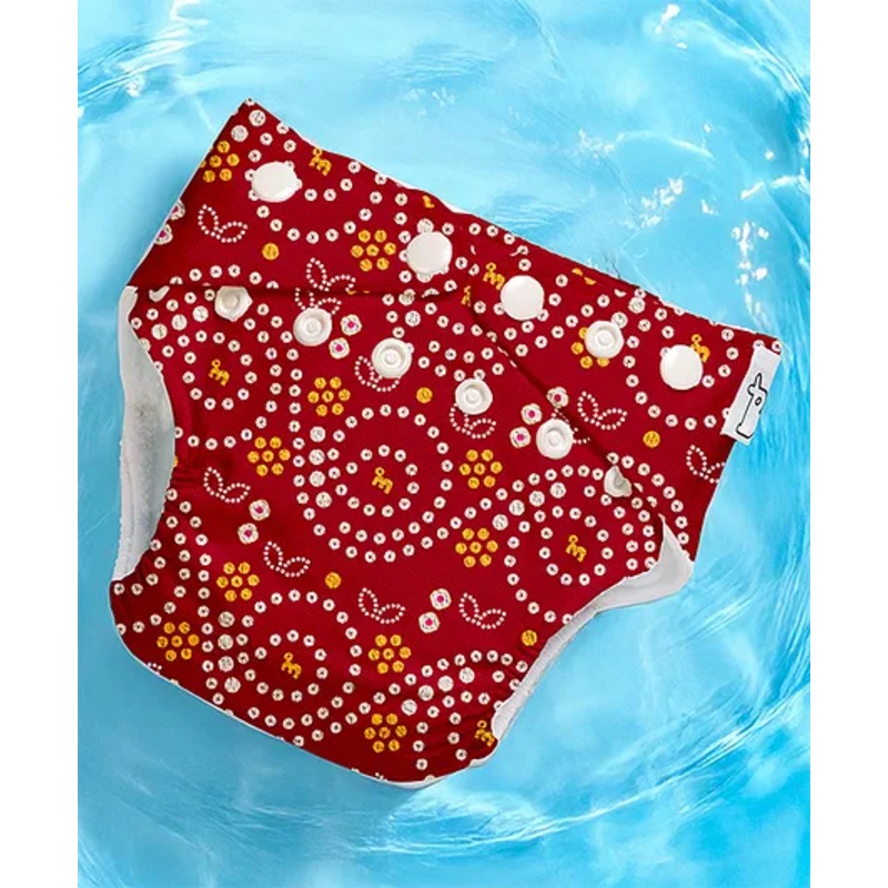 SuperBottoms Swimming Diapers for Babies & Toddlers - Washable, Reusable & Adjustable Swim Diapers | Bandhani