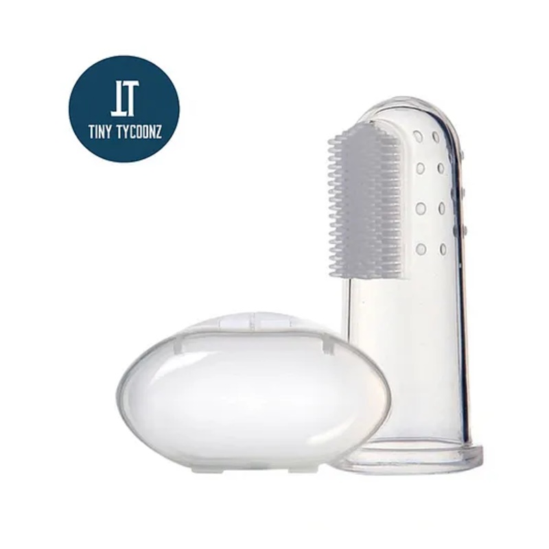 Tiny Tycoonz Soft Silicone Finger Toothbrush - White