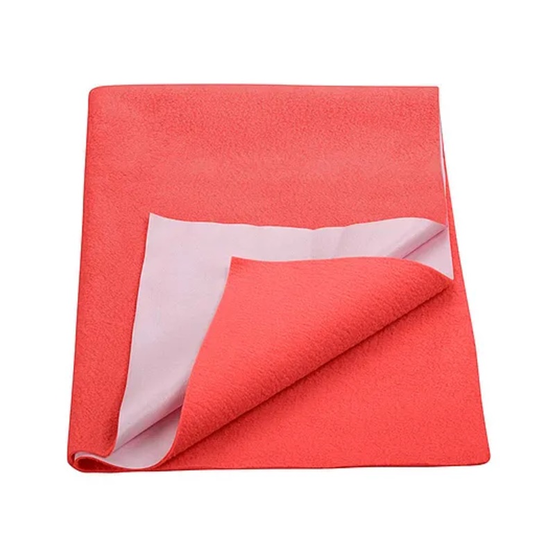 Trance Home Linen Fleece Quick Dry Waterproof Dry Sheet for Kids- King, Coral