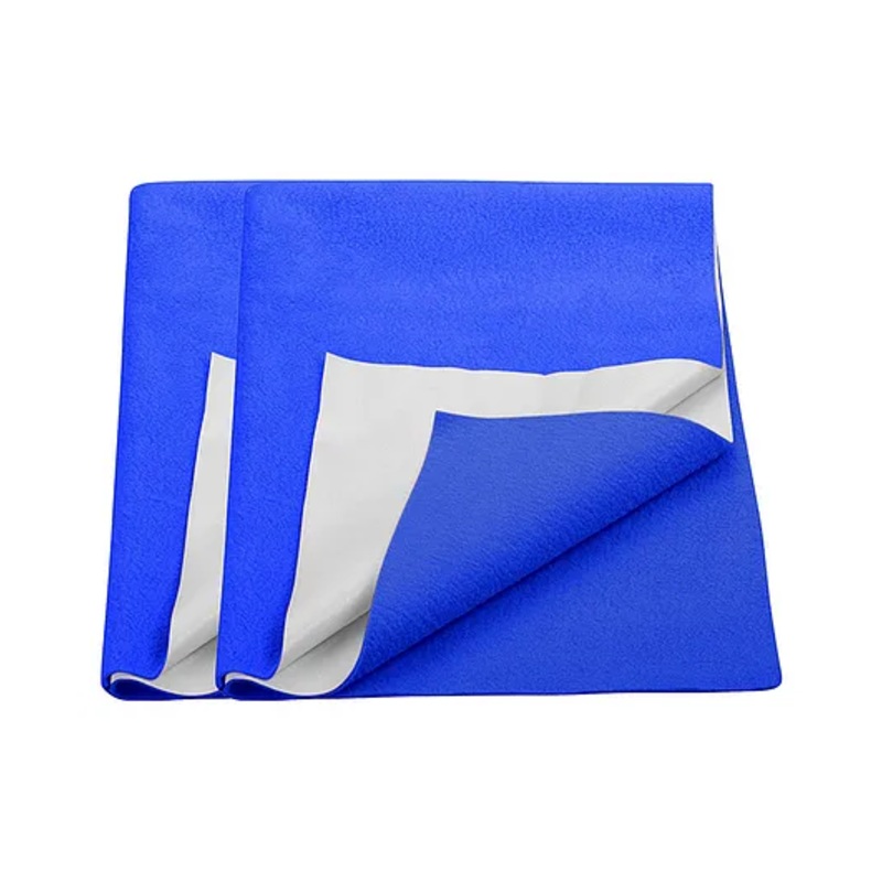 Trance Home Linen Supersoft Quick Dry Baby Sheet for Kids Pack of 2- Small, Ink Blue