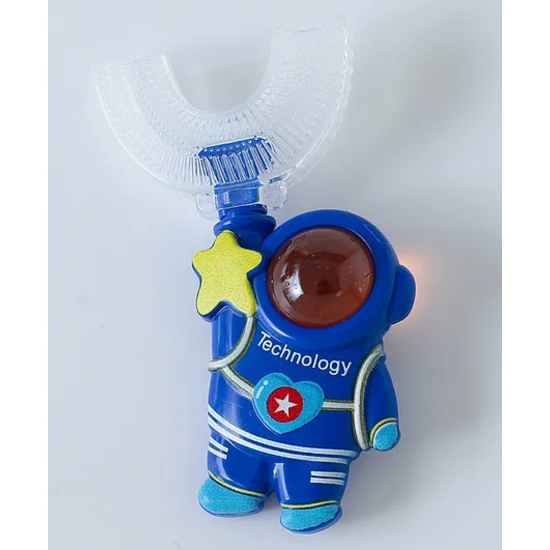 U shape Extra soft kids Toothbrush Astronaut Shape-Blue
