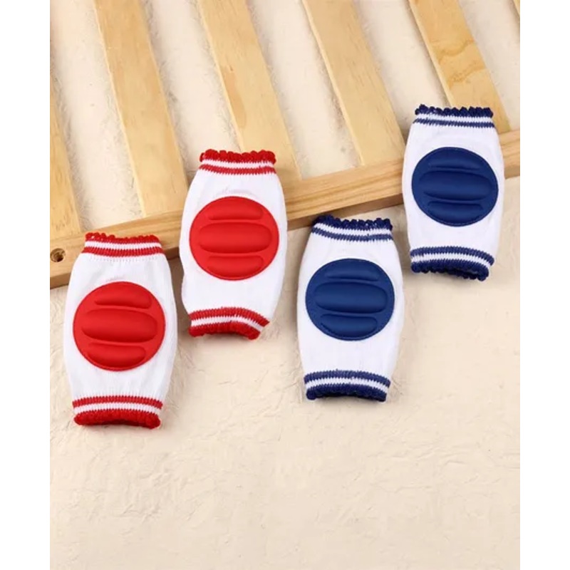 Baby Elbow & Knee Pads Set of 2 Pairs - Red Blue