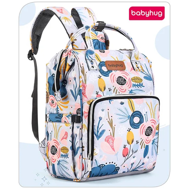 Babyhug Multipurpose Spacious Diaper Backpack Floral Print - Multicolor