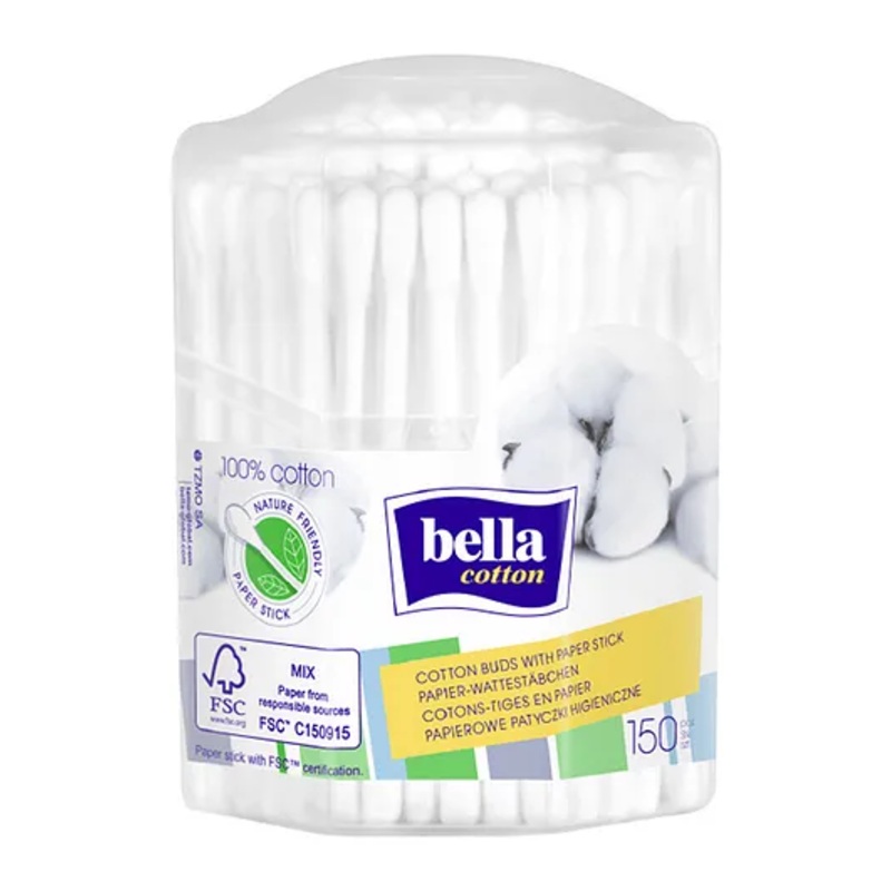 Bella Cotton Buds Octagonal Box Paper Stick - 150 Pieces