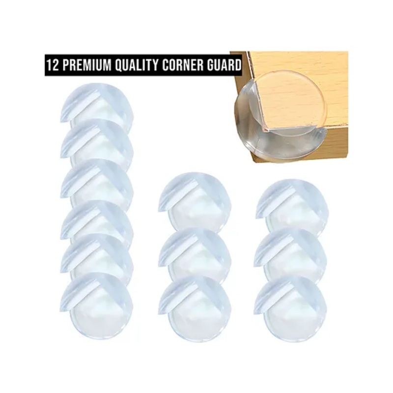 Bembika Baby Safety Corner Protector Edge & Corner Guards Round Curved 12 Pieces - White
