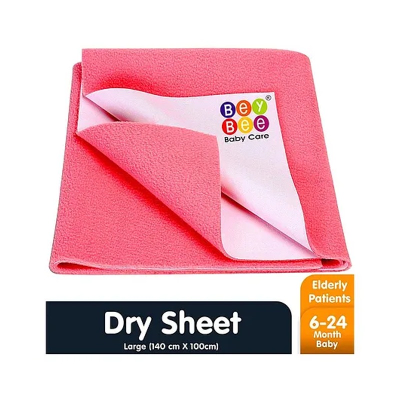 Bey Bee Waterproof Bed Protector Dry Sheet Large - Salmon Rose