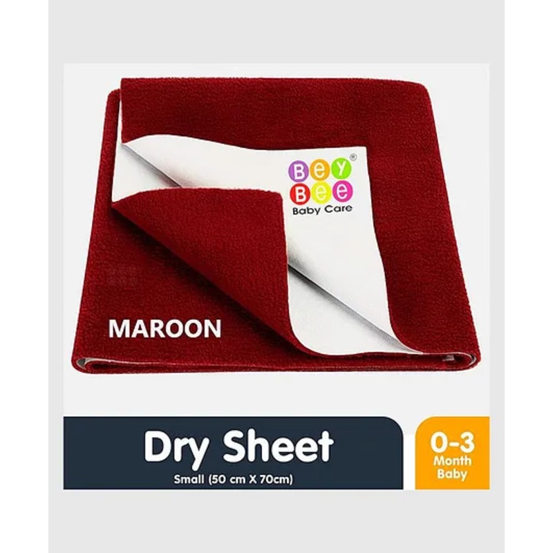 Bey Bee Waterproof Bed Protector Dry Sheet Small - Maroon