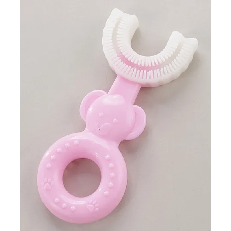 Domenico Soft Sillicone U-Shaped Head 360 Toothbrush - Pink