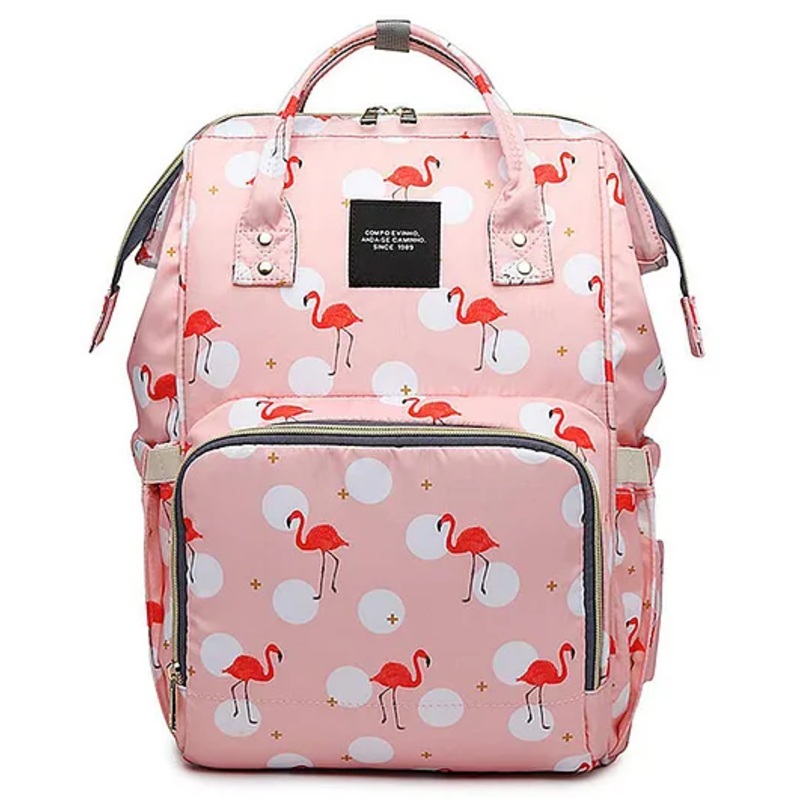 House of Quirk Diaper Bag Maternity Backpack Flamingo Print -  Pink