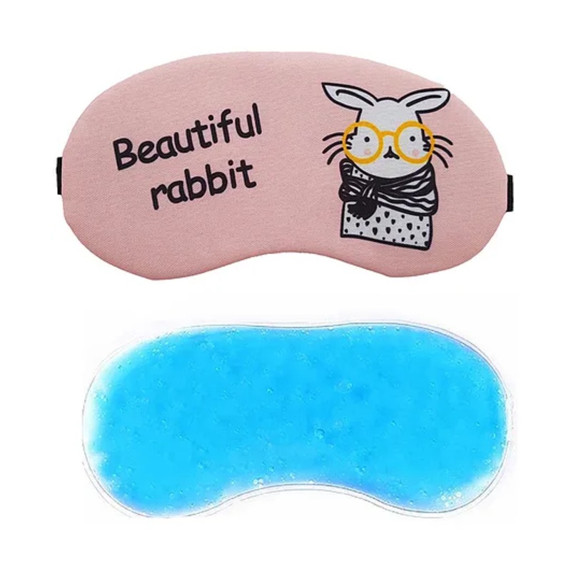 Jenna Rabbit Face Sleeping Eye Mask With Cooling Gel - Pink