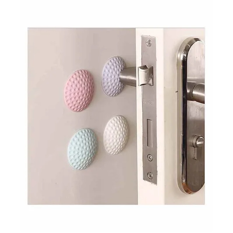 KolorFish Self Adhesive Rubber Door Knob Wall Protector - Set of 4