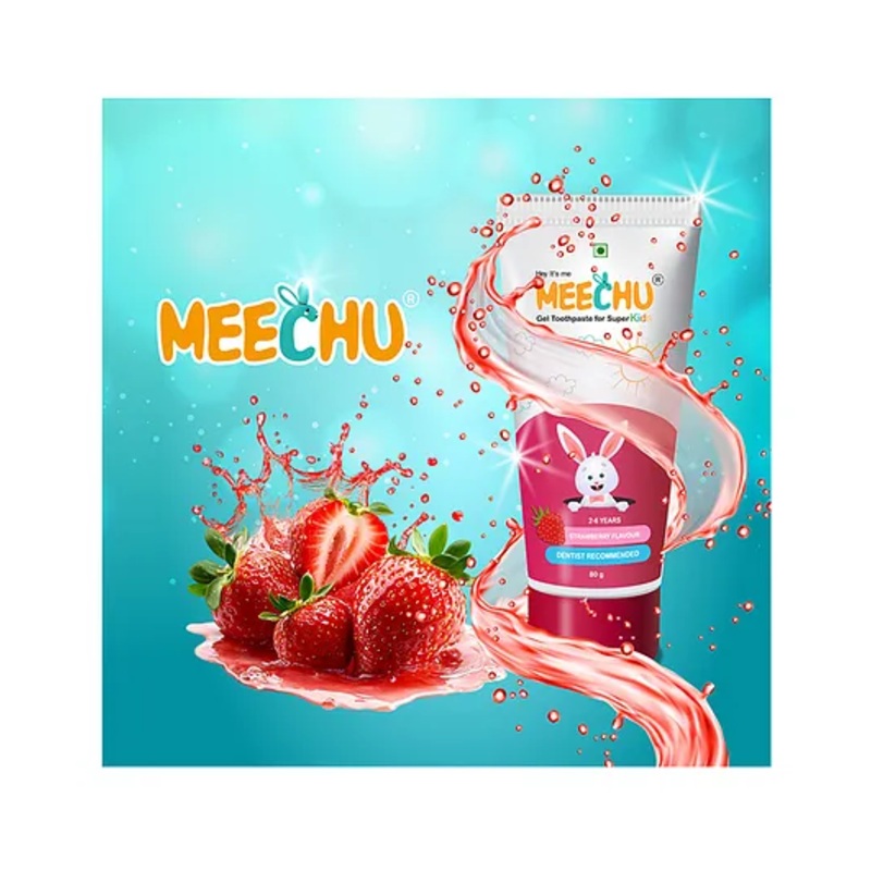 MEECHU Toothpaste strawberry flavour 80g pack