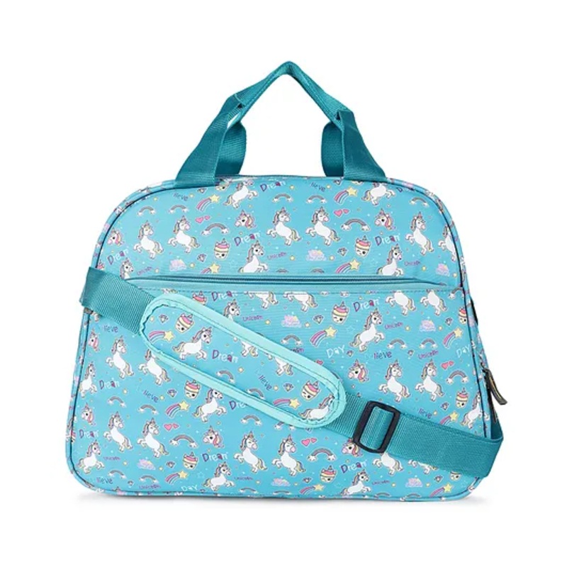 NOVEX Original Unicorn Newborn Baby Multipurpose Diaper Bag for Baby Care with Adjustable Strap - Turquoise
