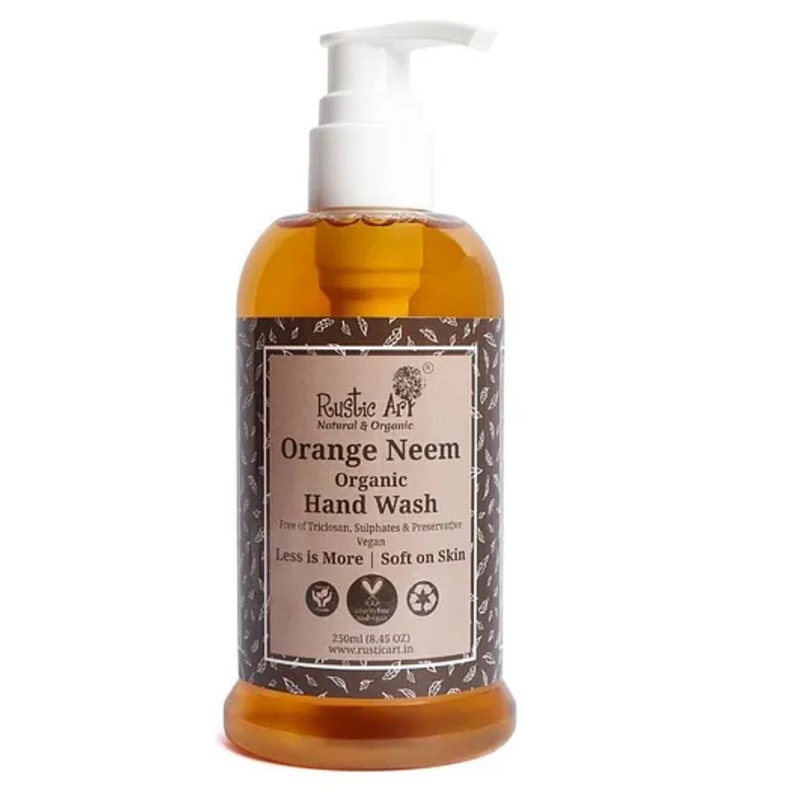 Rustic Art Organic Orange Neem Handwash - 245 ml