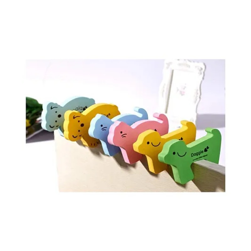 Syga Doggie Shape Door Stoppers Multicolor - Pack Of 12