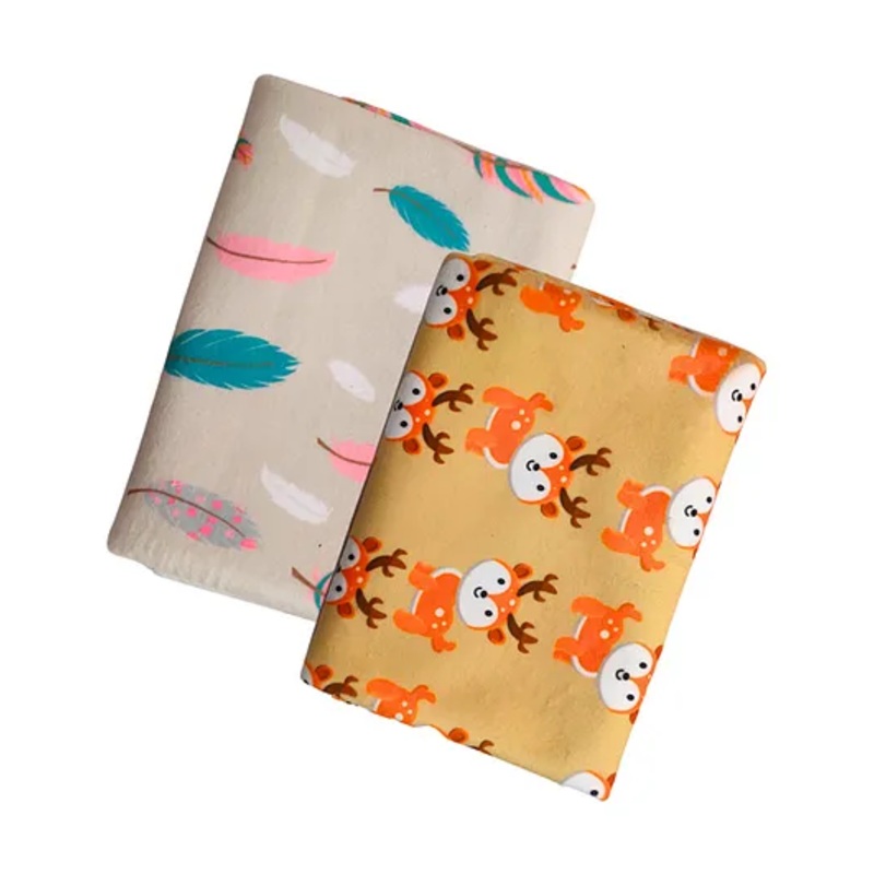 Zikku Waterproof Mat Quick Absorbency Combo  Leaf & Deer Print Extra Small - Multicolor