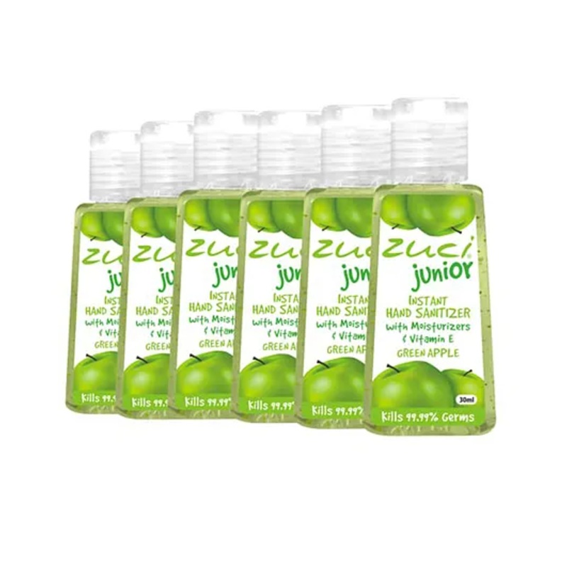 Zuci Junior Green Apple Hand Sanitizer Pack of 12 - 30 ml Each