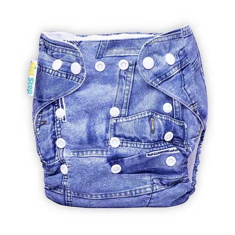 1st Step Adjustable Reusable Diaper With Diaper Liner Solid - Blue