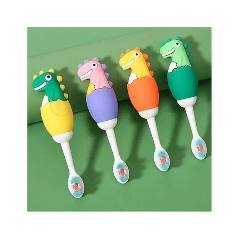 AKN TOYS Toothbrush Comfortable to Use Deep Cleaning Dense Bristle Animal Design Funny Children Toothbrush (colour may vary )