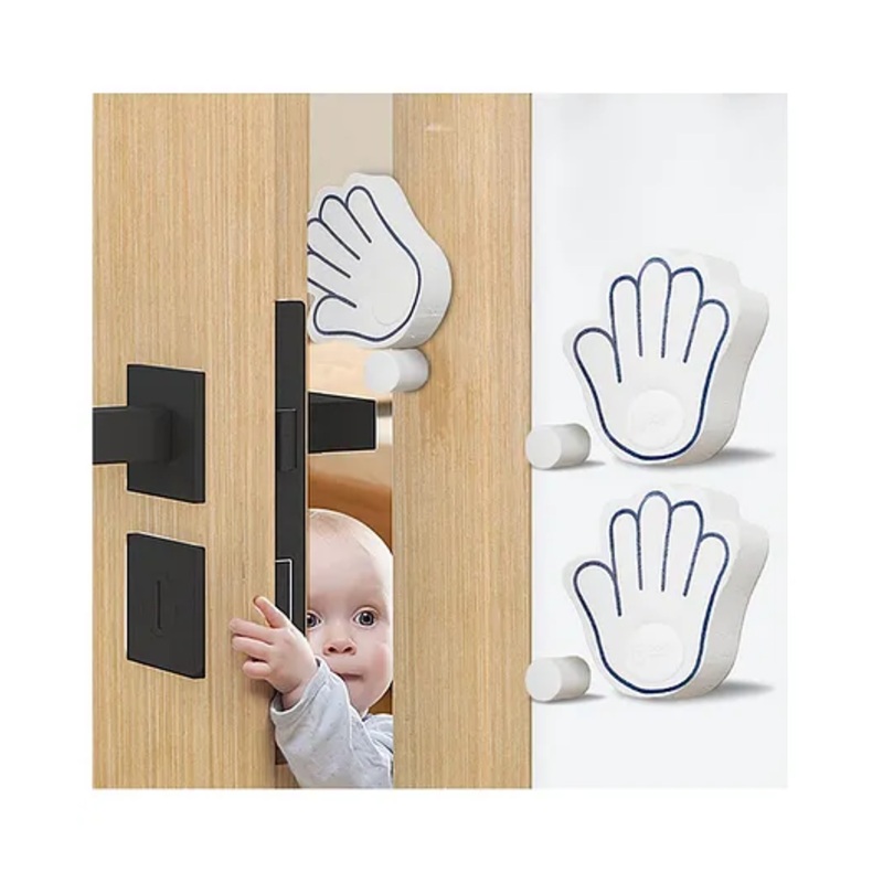 BabyPro Door Stopper for Kids (Set of 2) Finger Pinch Guard, Accidental Door Lock Protection for Baby Fingers and Hand Protection - Lab Tested & Certified