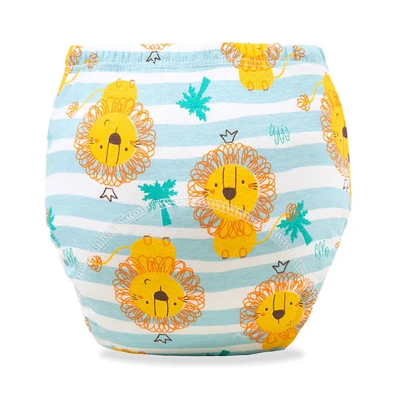 Bembika Babies Cotton Potty Training Pants Lion  Printed Large - Blue White