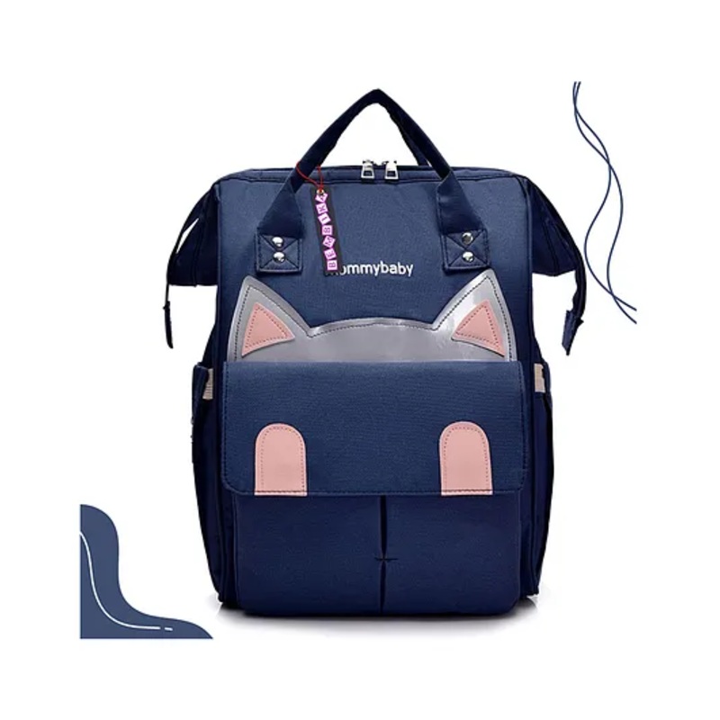 Bembika Multipurpose Backpack Style Diaper Bag - Kitten Blue