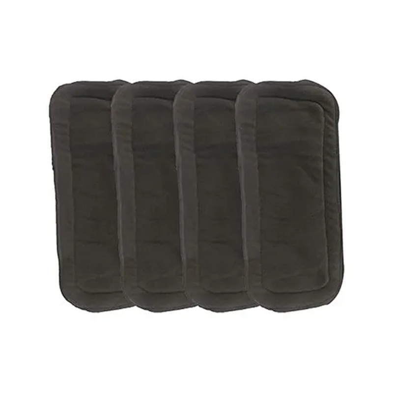 Chinmay Kids Baby Insert Pads Reusable Soft 5 Layers Inserts For Baby Cloth Diaper High Absorbing Washable Liners Set Of 4 - Black