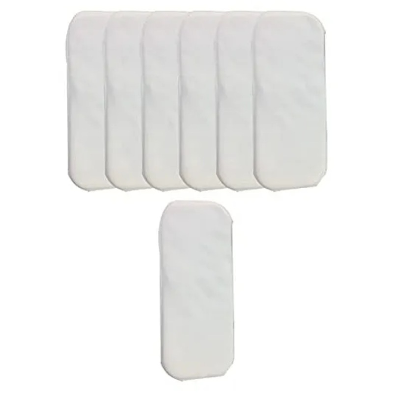Chinmay Kids Baby Insert Pads Reusable Soft 5 Layers Inserts For Baby Cloth Diaper High Absorbing Washable Liners Set Of 7 - White