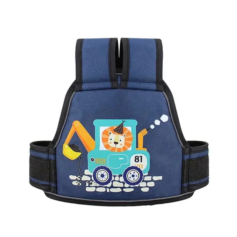 Chinmay Kids Safety Belt for Two Wheeler with Reflective Strips Adjustable Safety Harness - Blue