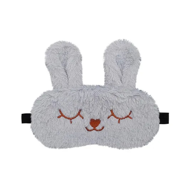 Jenna Fur Bunny Grey Cute Sleeping Eye Mask