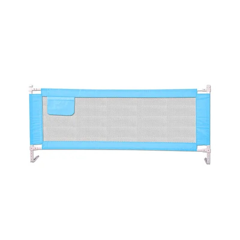 Kiddery Bed Rails Guard for Baby Safety with Adjustable Height & Single Side - Blue