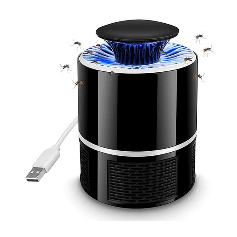 KolorFish Electric Mosquito Killer USB UV Lamp Bug Zappers No Noise No Radiation Insect Killer Flies Trap with Trap Lamp for Indoor Home - Black