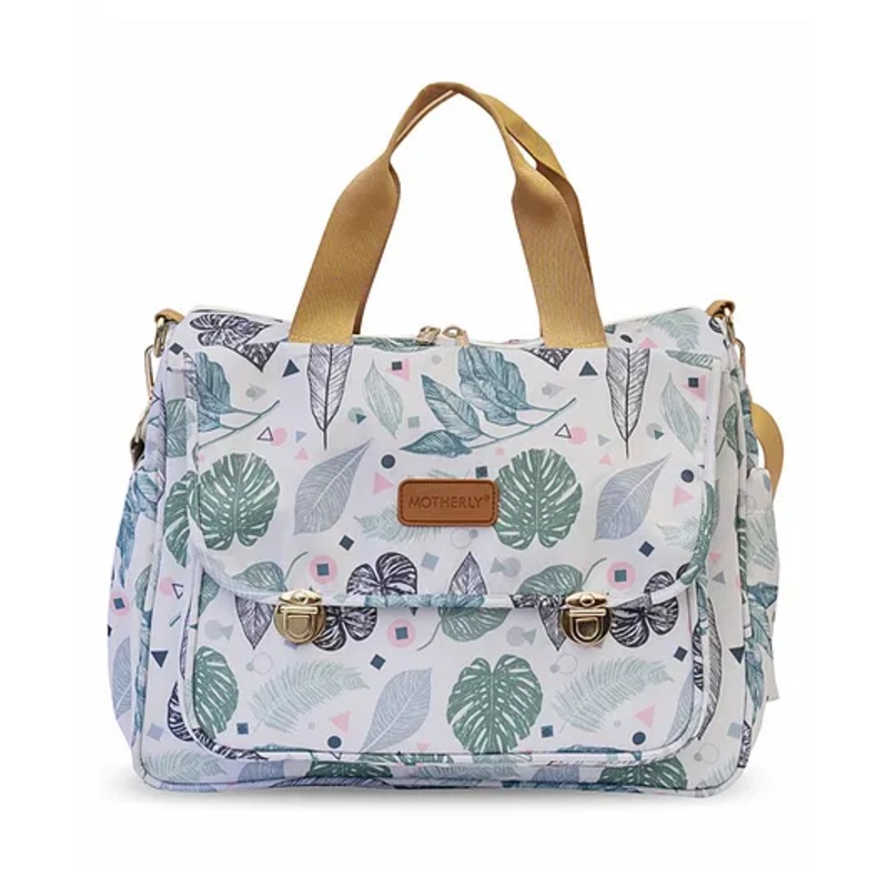 Motherly Glory Tote Diaper Bag for Mothers for Travel, Maternity Bag for Newborn Baby, Mothers Travelling Bag, Multiple Pocket Water Resistant Baby Bag, Hospital Bag for moms (Green Leaf)