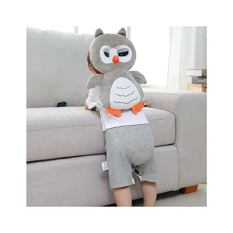 Numum Head Protector Backpack Wear - Adjustable Baby Head Protector - Safety Pad Backpack for 6-24 Months Baby Learning Walking Crawling (Grey Head Protector ) (color and design may vary)