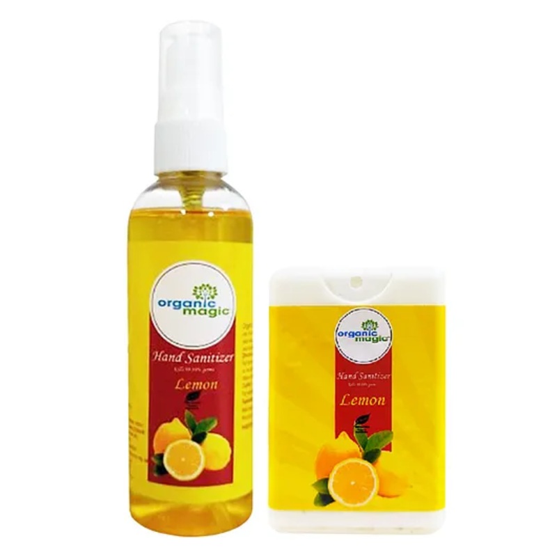 Organic Magic Hand Sanitizer Lemon - 100 ml & 18 ml