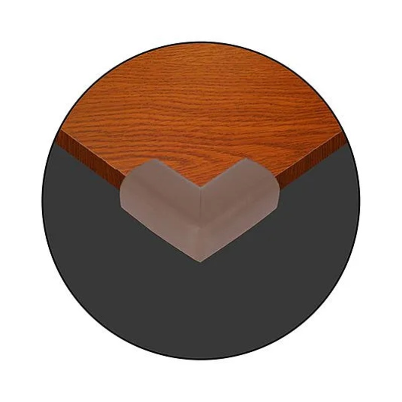 Safe-O-Kid Corner Guard Cushions L-Shaped Large Size Pack of 4 - Brown