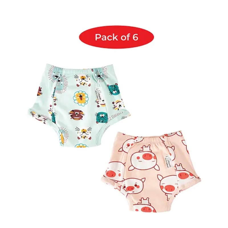 Snugkins Potty Training Pants for Kids. (Size 2, Fits 2-3 Years) - Pack 6