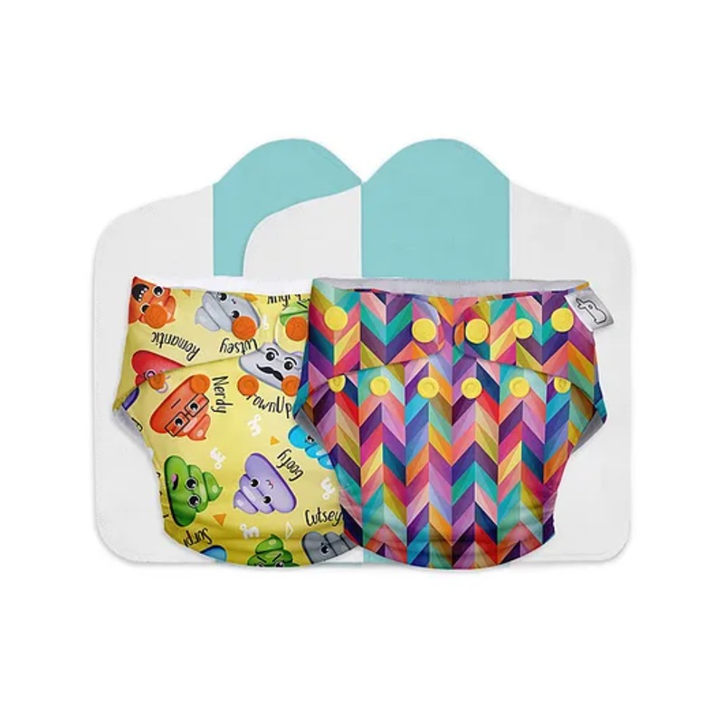 SuperBottoms Freesize UNO Cloth Diaper (3M - 3Y) Reusable, Absorbs 4-5 Pees - Pack of 2