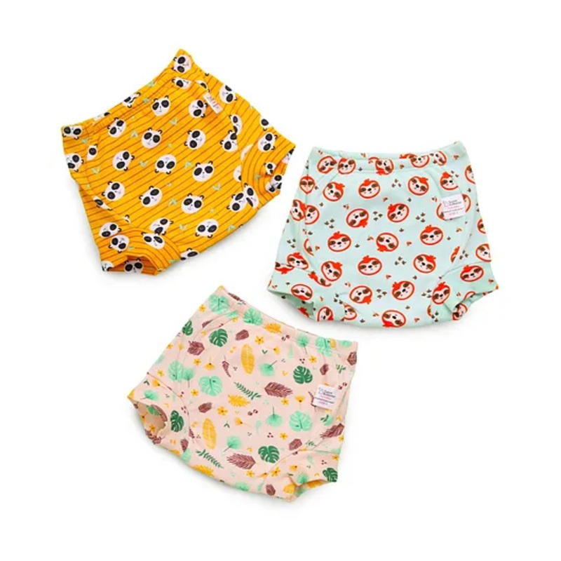 SuperBottoms Padded Underwear for 3-4Y Babies | Potty Training Pants for Mess-Free Diaper-Free Time | Jungle Jam (Older Version) | Pack of 3